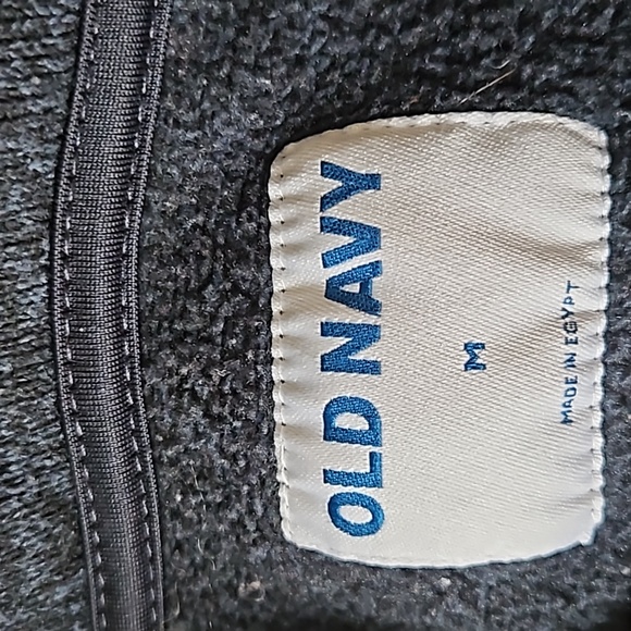 Old Navy Dark Gray Quarter Zip Fleece Pullover - Size Medium - Picture 4 of 4